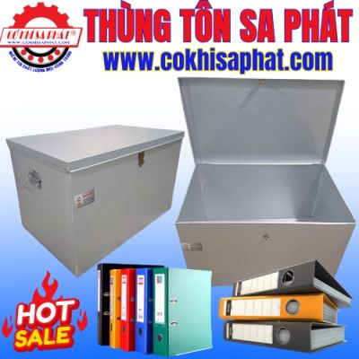 THÙNG TÔN ĐỰNG TÀI LIỆU CÔNG TRÌNH XÂY DỰNG 70CM X 50CM X 50CM
